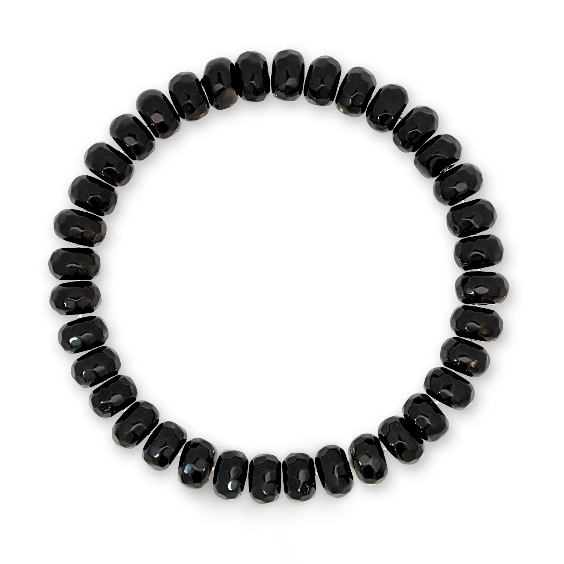 Black Mixed Jade Stone Natural Beaded Bracelet