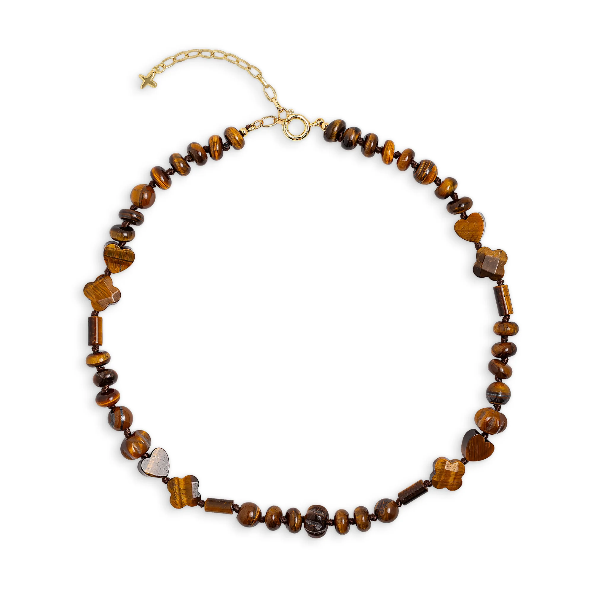 Brown Tiger's Eye Beaded Necklace