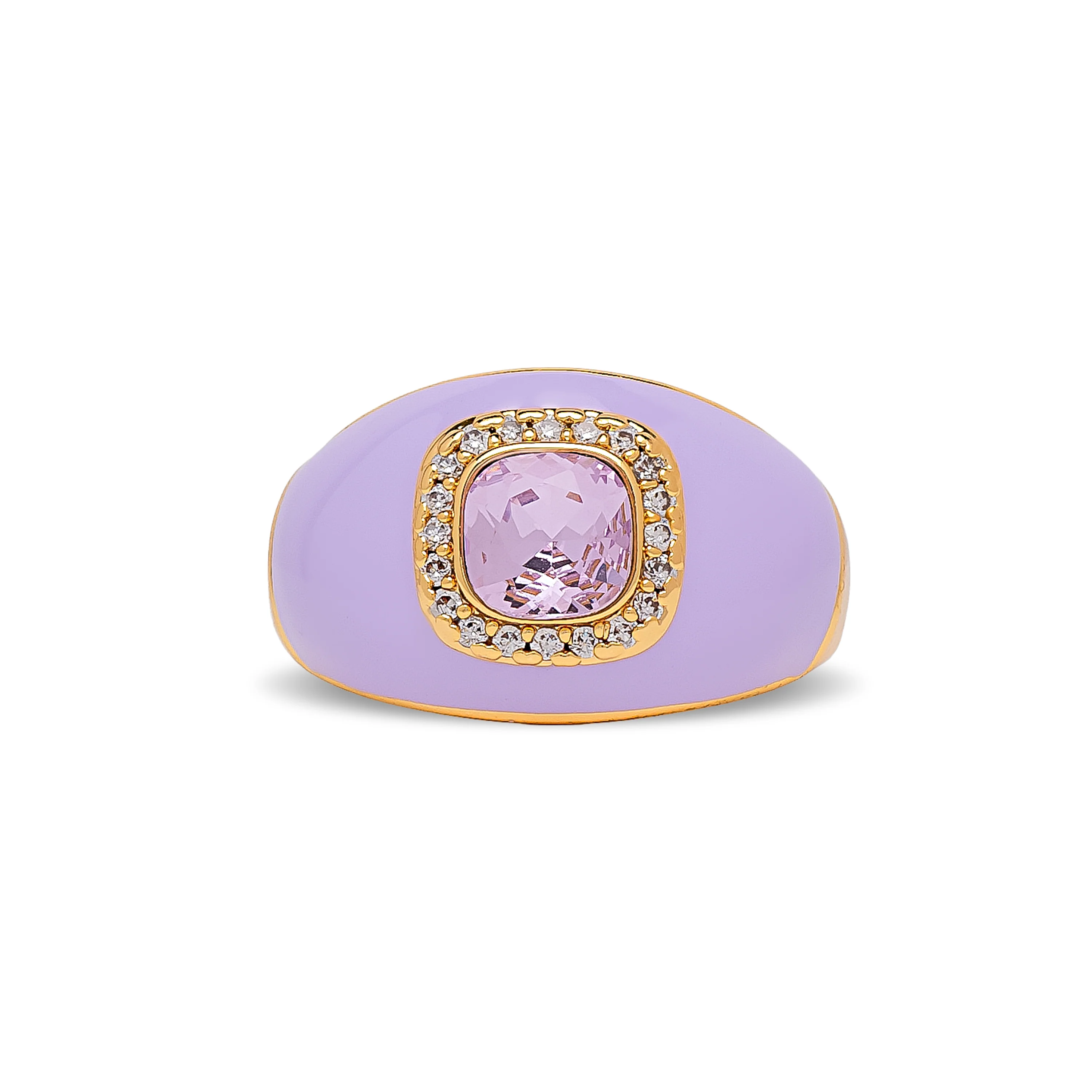 Lilac Chunky Embellished Ring