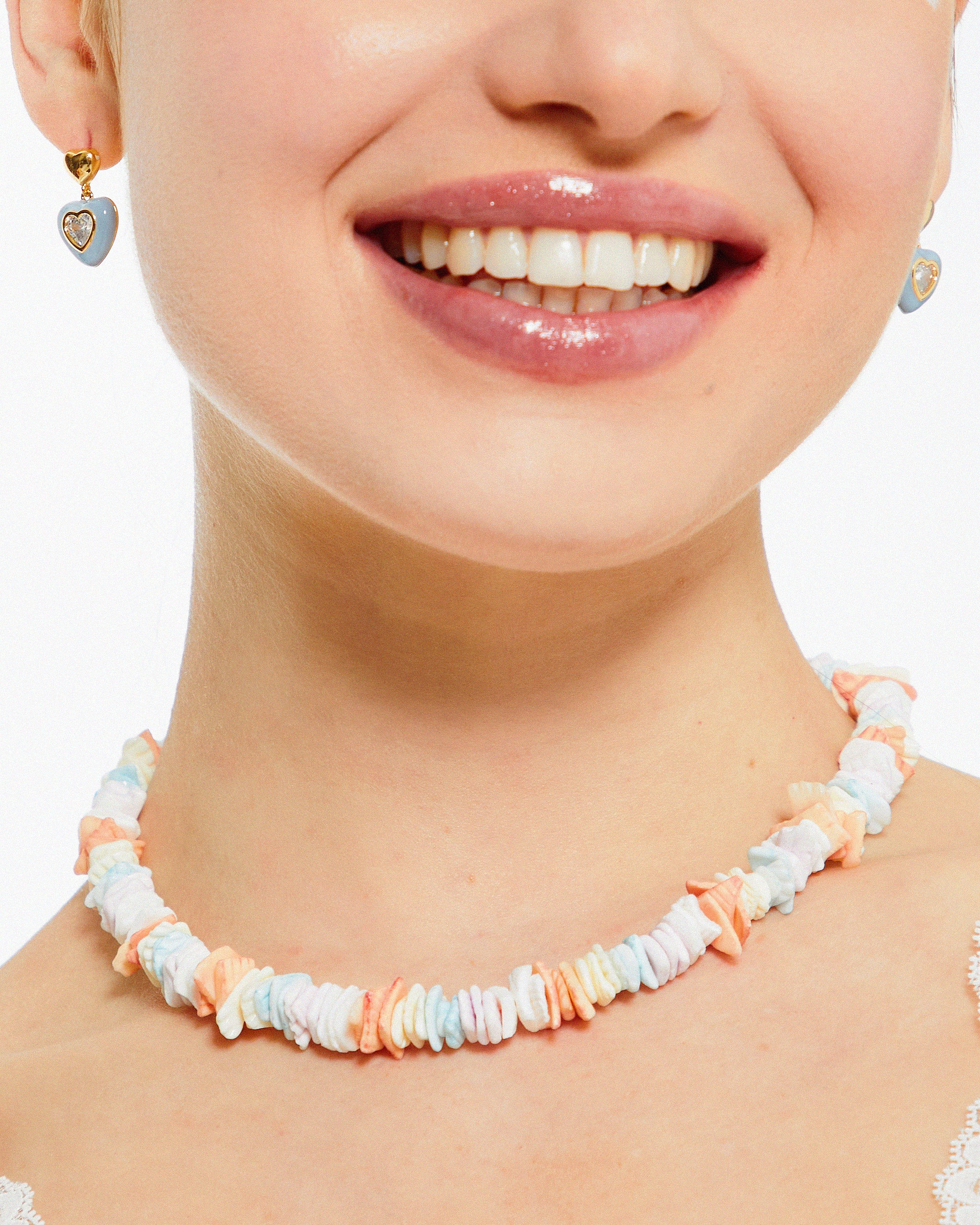 Multicoloured Pastel Natural Shell Necklace - Image 2