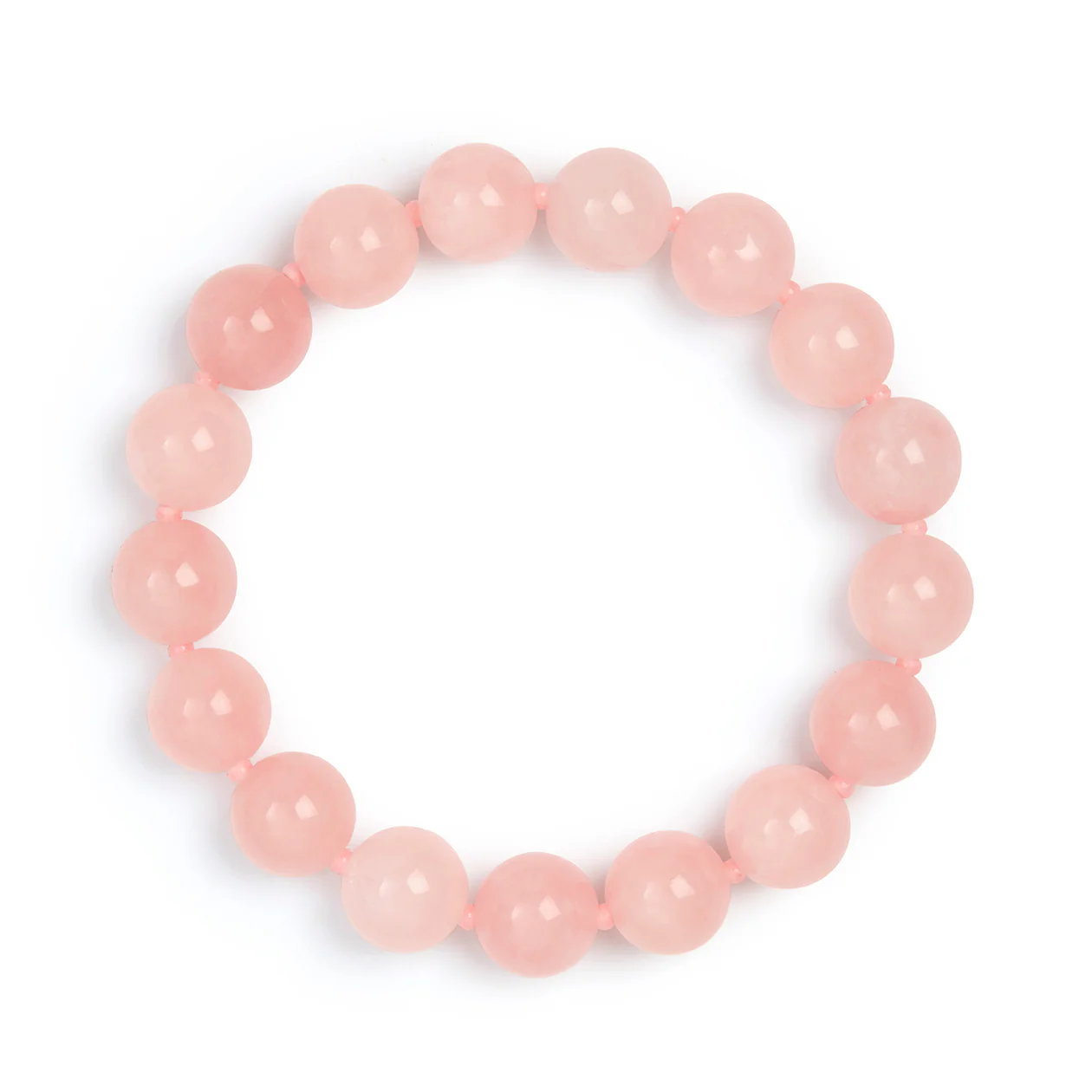 Pink Jade Stone Natural Beaded Bracelet
