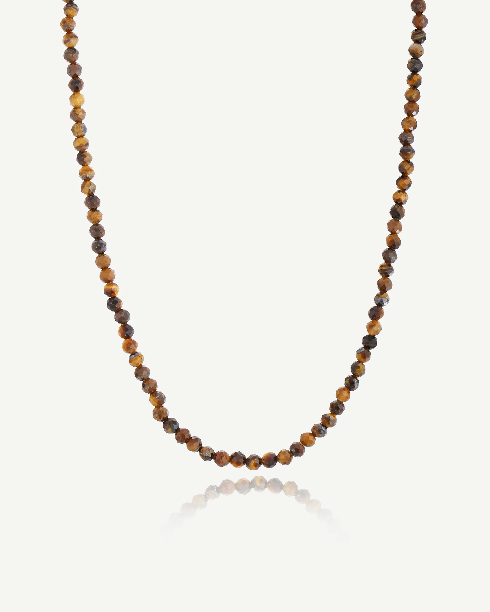 Tiger's Eye Natural Beaded Necklace - Image 3